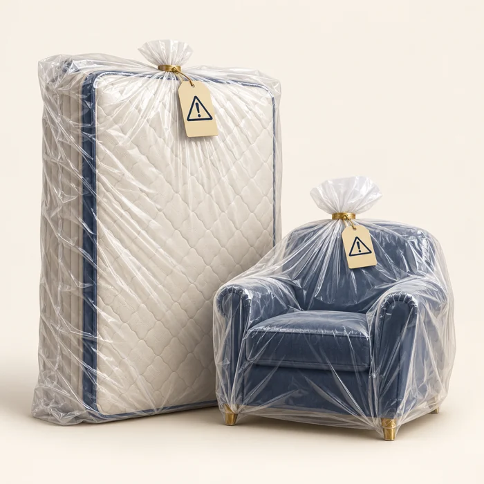 Contained affected-item pickup service illustration