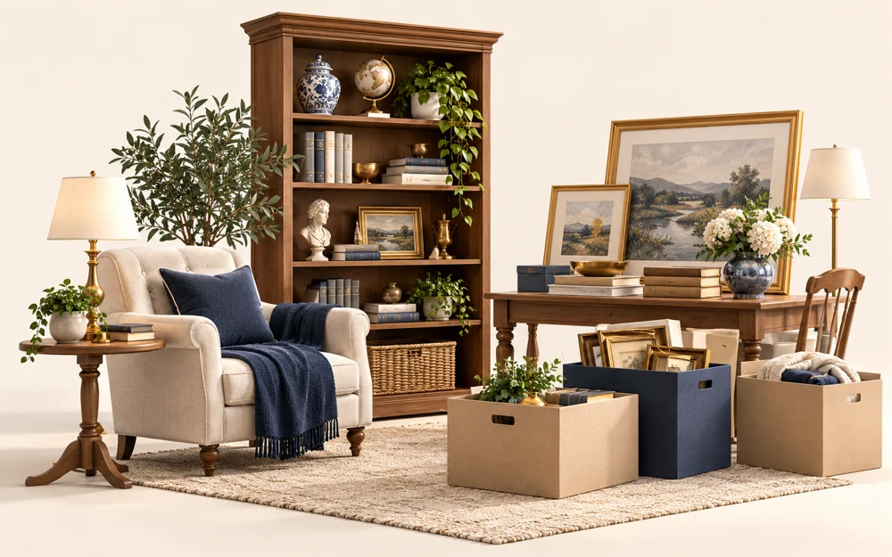 Estate cleanout service illustration